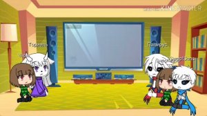 Реакция на bad time trio undertale/gacha life/