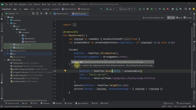 Apply a Blur Effect on any Composable Function in Android Studio - Android 12+ смотреть онлайн