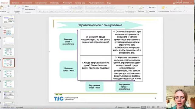 Стратегическое планирование: состояние внешней и внутренней среды смотреть онлайн