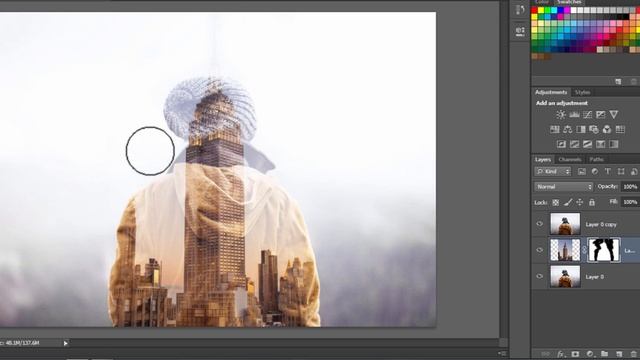 How to DOUBLE EXPOSURE in Photoshop CS6,CS5 | Double Exposure Photoshop Tutorial смотреть онлайн