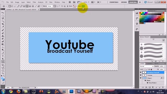 Banner Youtube | Photoshop CS5 Tutorial смотреть онлайн