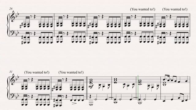 Piano - Chop Suey! - System of a Down Sheet Music, Chords, & Vocals смотреть онлайн