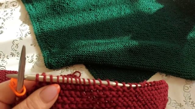 Как связать платок *Бактус* Укороченными рядами\\подробно смотреть онлайн