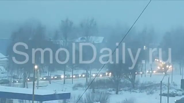 Огромная пробка Смоленск смотреть онлайн