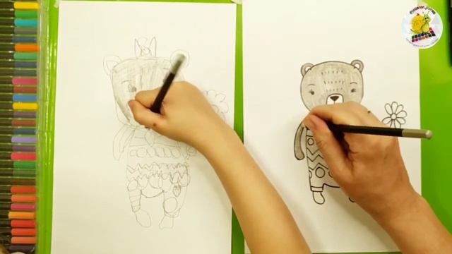 МЕДВЕЖОНОК | КАК НАРИСОВАТЬ | Уроки рисования для детей 5 лет | Рисуем с Ульяной смотреть онлайн