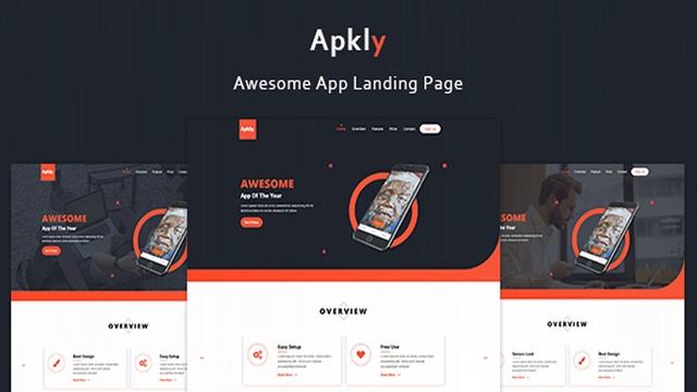 Apkly - App Landing Page Template | Themeforest Website Templates and Themes смотреть онлайн