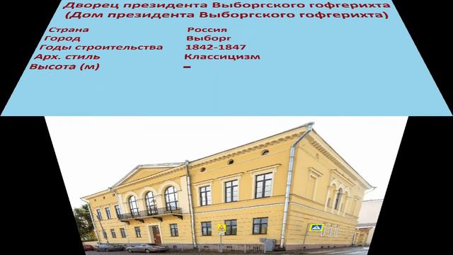 Дворец президента Выборгского гофгерихта , Дом президента Выборгского гофгерихта (Выборг) смотреть онлайн