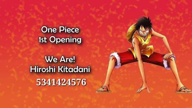 CODE/ID(S) ROBLOX ONE PIECE OPENING SONG 1 "WE ARE" смотреть онлайн