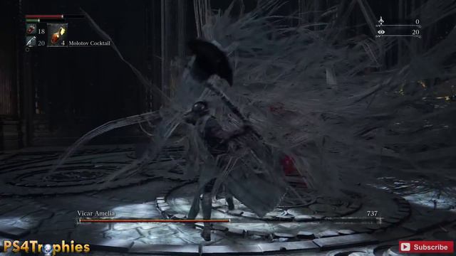 Bloodborne - Vicar Amelia Boss Fight Walkthrough (Vicar Amelia Trophy) смотреть онлайн