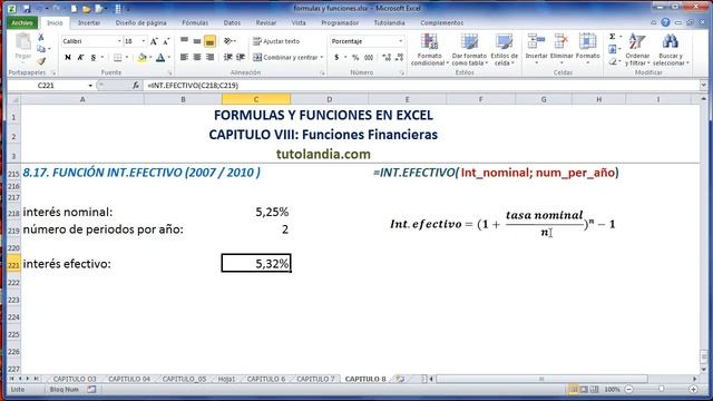 8.17 Función Int.efectivo: Fórmulas y Funciones en Excel смотреть онлайн