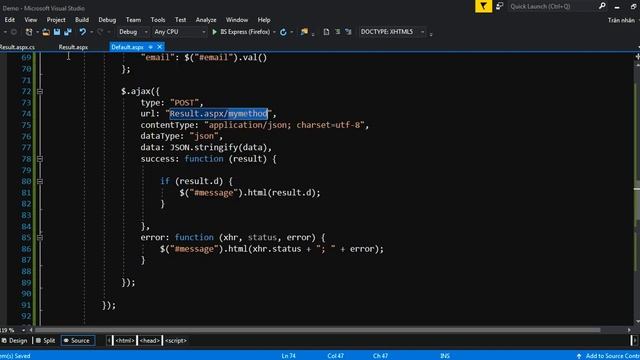 38.3. jQuery ajax in asp.net смотреть онлайн