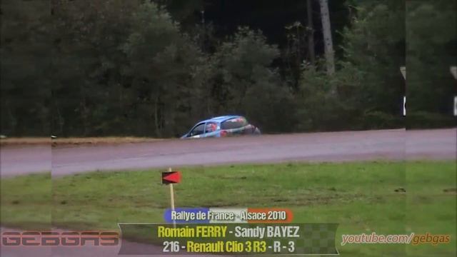 Renault Clio 3 R3 - Romain FERRY - RALLY - 2010 - France Alsace + Sandy BAYEZ смотреть онлайн