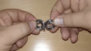 Решение головоломки №5. "Две восьмерки". Проволочные головоломки.