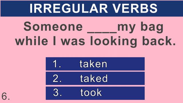 ESL English Test | Irregular Verbs for ESL Students | English grammar quiz смотреть онлайн