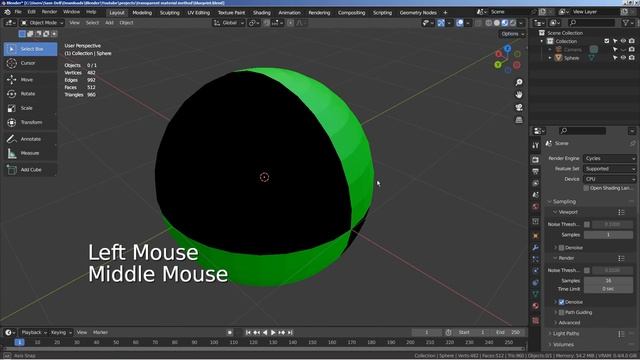 Blender Tutorial - How to create a partially transparent material смотреть онлайн