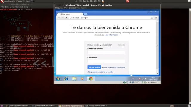 Hacking Windows 7 using Java Signed Applet with Metasploit смотреть онлайн