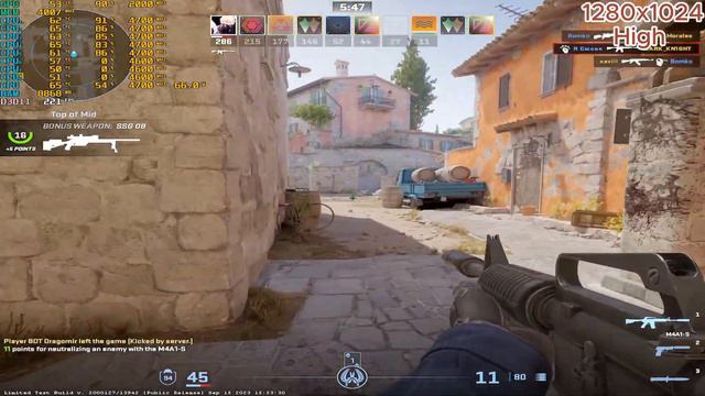 Counter-Strike 2  1280x1024 GTX 1070 + I7-9700k ALL SETTING TESTED