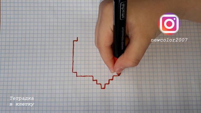 Рисунки по клеточкам # 122 Лайк в Инстаграм смотреть онлайн