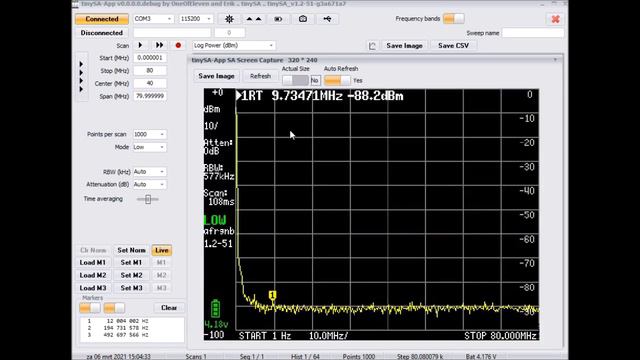tinySA REmote Desktop смотреть онлайн