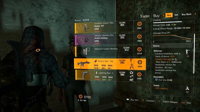 The Division 2 || NEW VENDOR - CASSIE MENDOZA || Weekly Special Vendor Reset