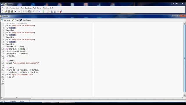 Algoritmo para la ecuación de segundo grado | Pseudocódigo, Perl y Matlab смотреть онлайн