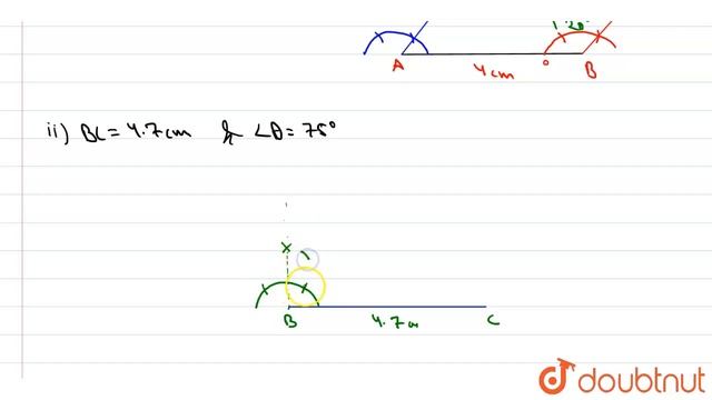 Construct a rhombus ABCD, if: (i) AB=4 cm and angleB=120^(@). (ii) BC=4.7cm and angleB=75^(@). (... смотреть онлайн