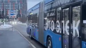 ? Первый электробус-гармошка вышел на маршрут T34 (Парк Победы - Юго-Западная)