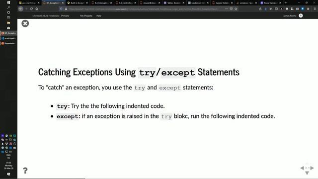 Module 7.5: Exception Handling Basics смотреть онлайн