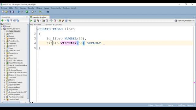 Crear tabla con valores por defecto (DEFAULT) para sus columnas | SQL | Oracle смотреть онлайн