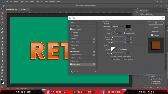 [ Photoshop Tutorials ] How to Make RETRO 3D Text Effect смотреть онлайн