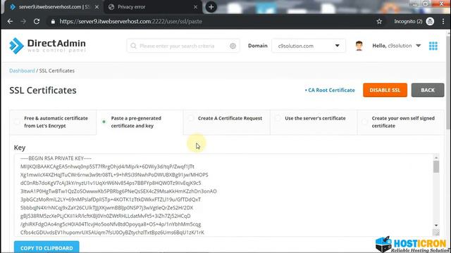 Install free ssl certificate in Directadmin смотреть онлайн