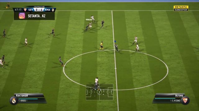 FIFA 18: Чемпионат Казахстана. SPL - 14 тур. М. Сагимбаев (Астана) - Д. Сактаганов (Қостанай). смотреть онлайн