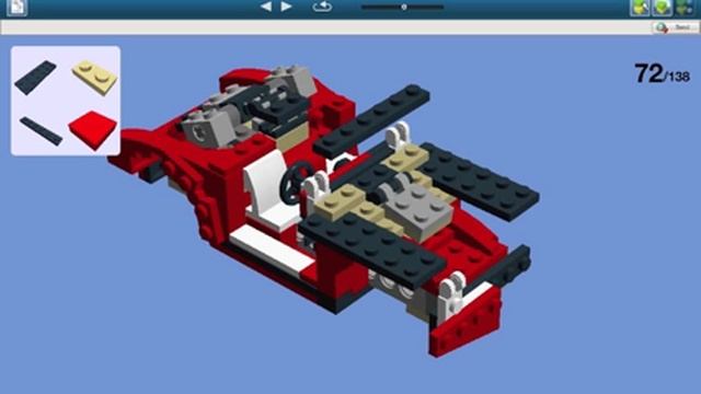 How to build a Lego Porsche 911 from set 31024 (LDD) смотреть онлайн
