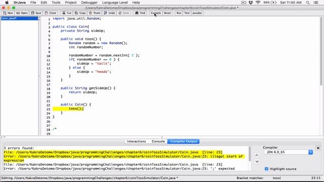 6.16. (Part 2) Coin Toss Simulator - Java смотреть онлайн