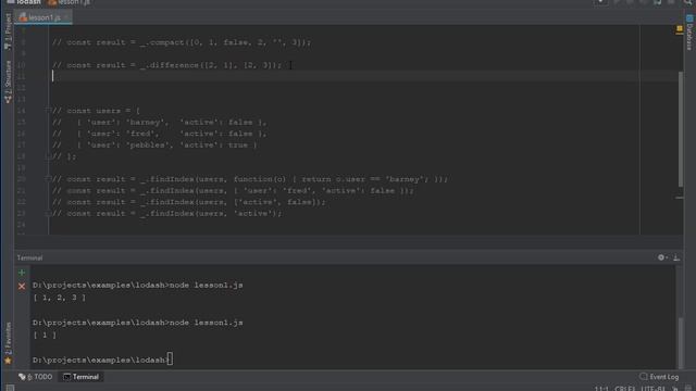 Lodash. Урок 2. Методы для Array смотреть онлайн
