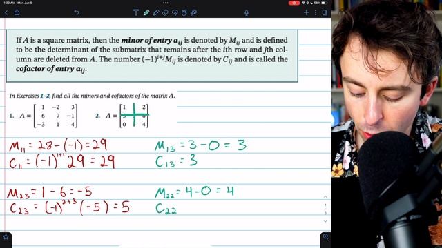 Minors and Cofactors of a Matrix | Linear Algebra смотреть онлайн