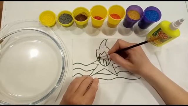 Аппликация из цветной соли Вечный огонь смотреть онлайн
