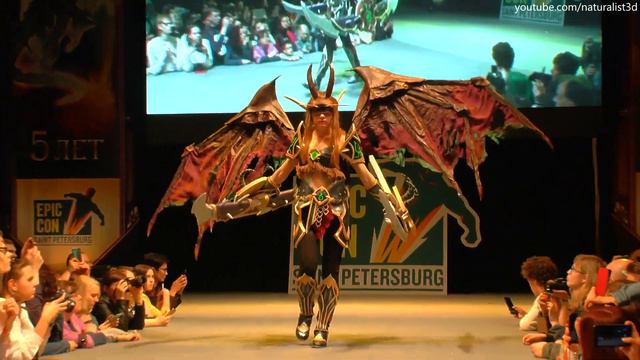 Cosplay based on World of Warcraft Bl. Elf demon hunter / Comic con Epic con / смотреть онлайн