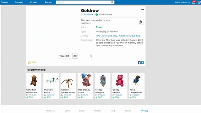 Как получить бесплатные наплечники в роблоксе | Goldrow roblox | Золотые наплечники в роблокс 2019 смотреть онлайн
