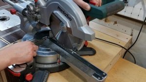Настройка и регулировка торцовой пилы "METABO". Выравнивание кривой пилы.