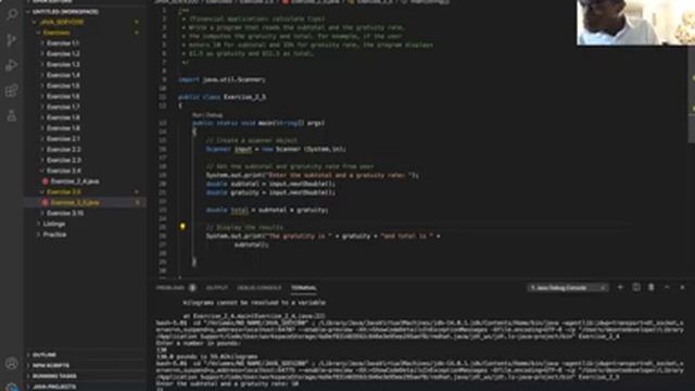 LIVE! Java Exercise 2.5 смотреть онлайн