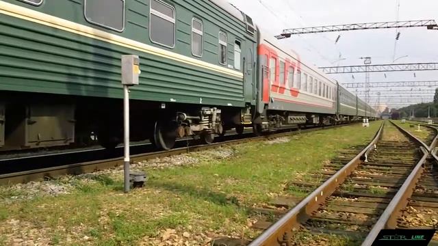 РЖД ЭП1М-747 с поездом С-Петербург - Анапа смотреть онлайн
