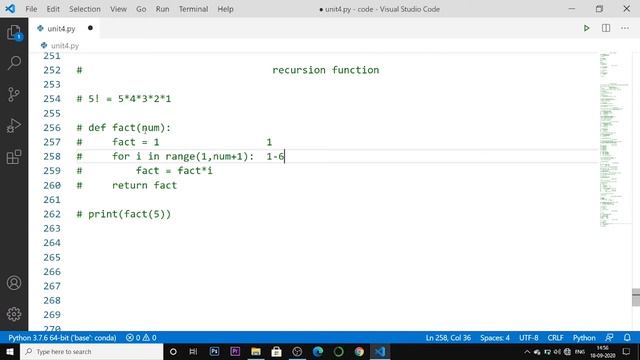 Recursive function in python | python recursion | #84 Python Training in Hindi | Python for Beginne смотреть онлайн