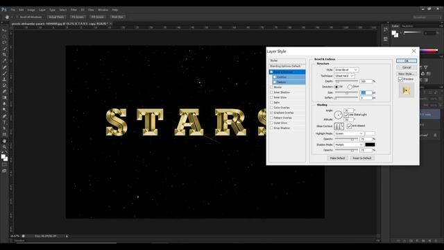 Gold Text Effect Photoshop смотреть онлайн