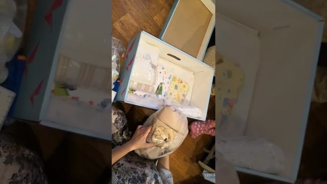 Осмотр содержимого подарочной коробки для новорожденных от Собянина смотреть онлайн