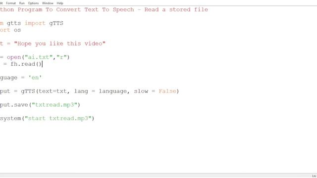 Python Program To Convert Text To Speech - Read A Stored File | File Handling Concept смотреть онлайн
