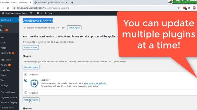 How to Update/Upgrade Wordpress Plugins to Newer Versions Inside WP-Admin EASY Tutorial! смотреть онлайн