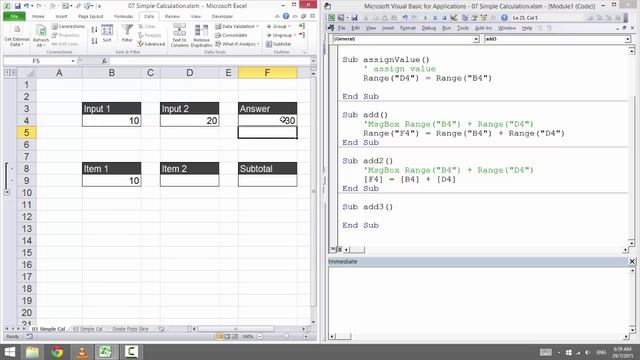 ExVBA 05 Excel VBA Macro - Addition - using Formula Property of Range Object смотреть онлайн
