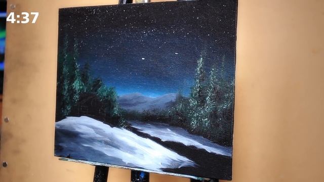 Painting the Aurora Borealis with Acrylics in 10 Minutes! смотреть онлайн