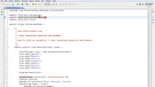 HOW TO SORT AN ARRAYLIST IN JAVA DEMO смотреть онлайн